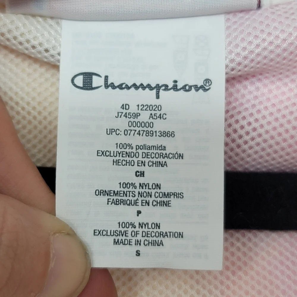Champion Women's Tie Dye Anorak Jacket Pink Yellow NWT - Picture 11 of 15